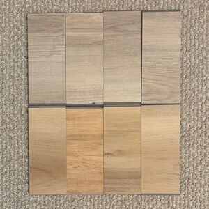 Wood Veneer Sample Set - Natural Light Oak Tones